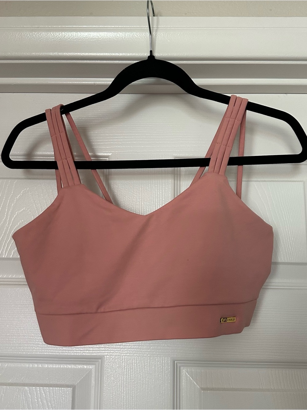 Cleo Harper Pink Multi‑Strap Sports Bralette